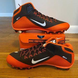 Nike Alpha Pro 2 3/4 Orange/Brown Football Cleats